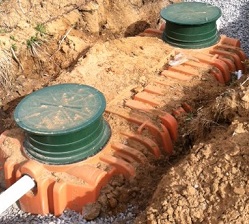 Inspection of New Infiltrator 1250 Gallon Septic Tank Installation
