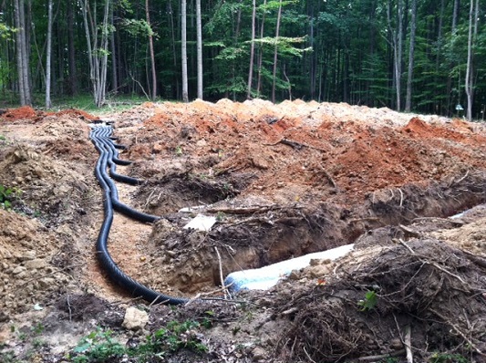 Drainfield Header Lines & Lateral Trenches